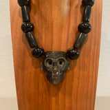 Necklace - Obsidian Skull