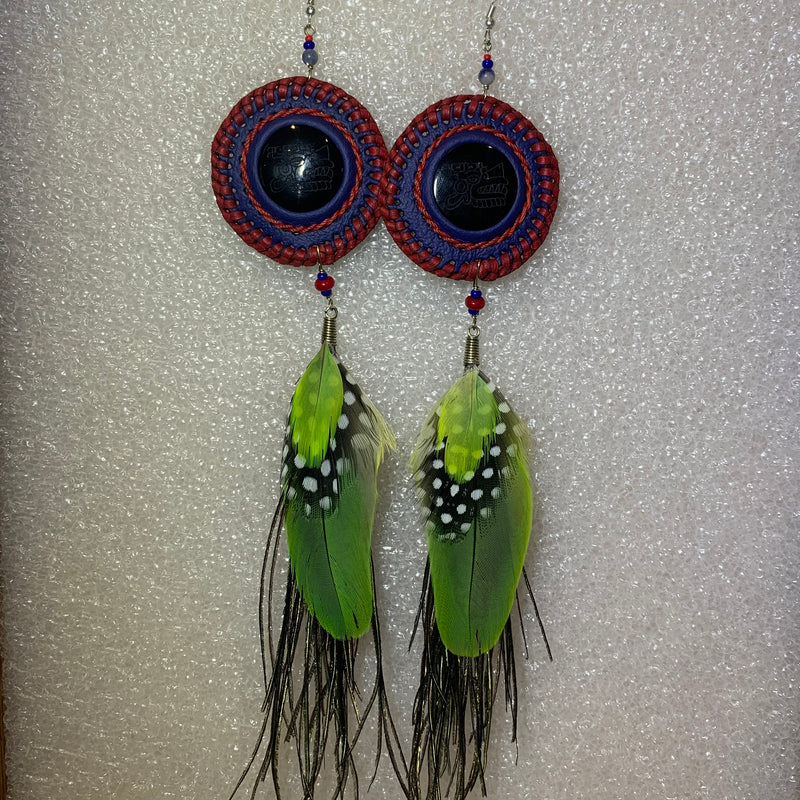 Leather n Feather Earrings 99