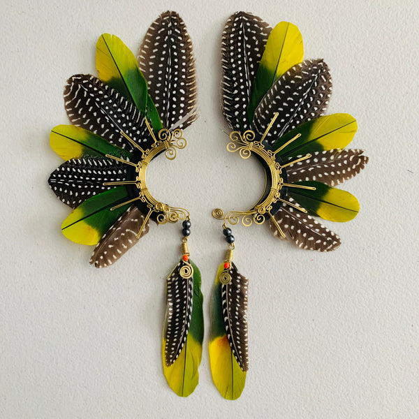 Feather wing cuff Earrings 854