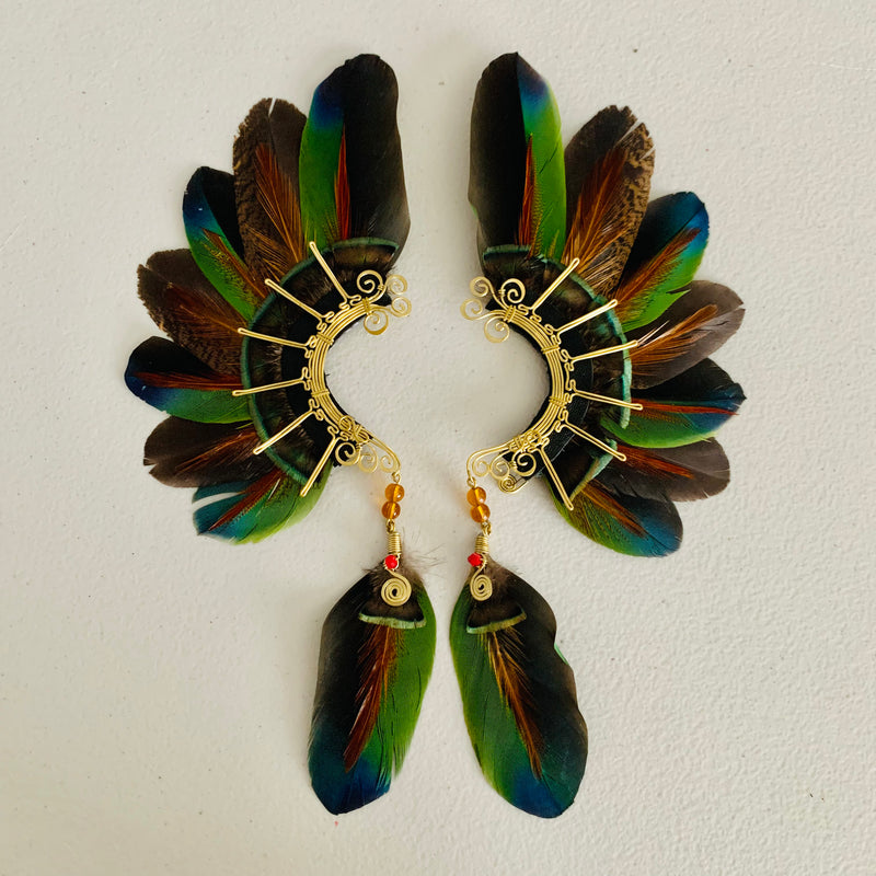 Feather wing cuff Earrings 790