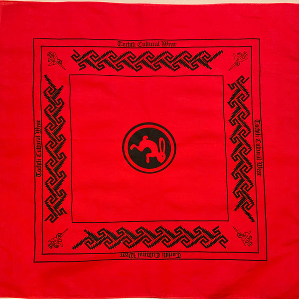 Bandana - 4 directions, red 22" x 22"