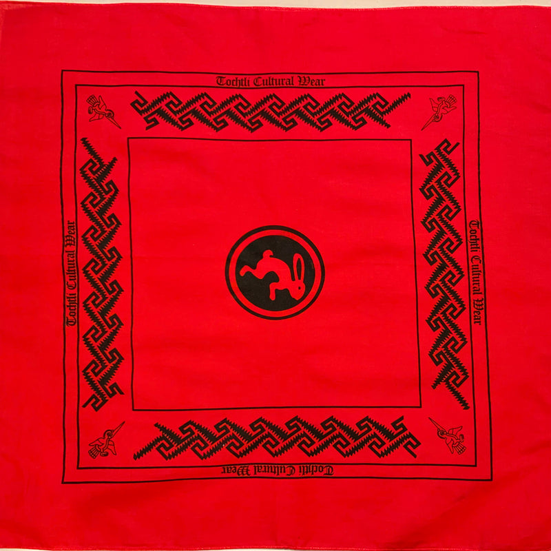 Bandana - 4 directions, red 22" x 22"