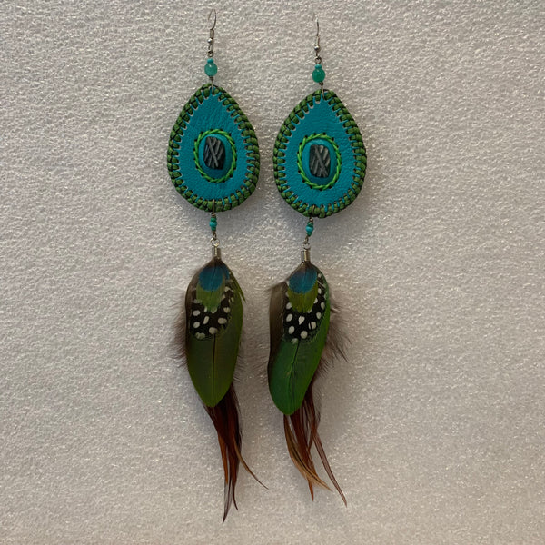 Leather n Feather Earrings 110