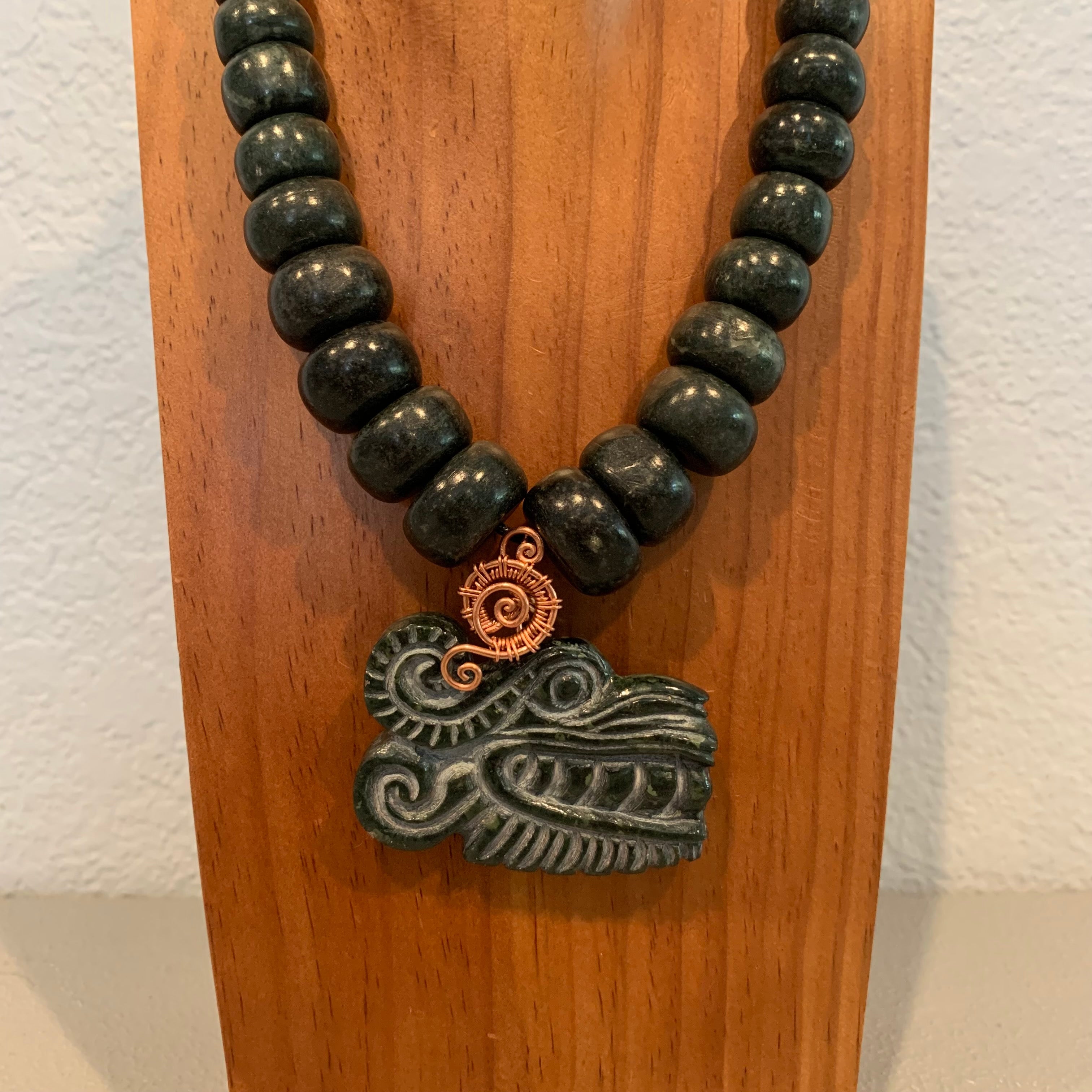Necklace - Guatamala Jade Quetzalcoatl pendent 6