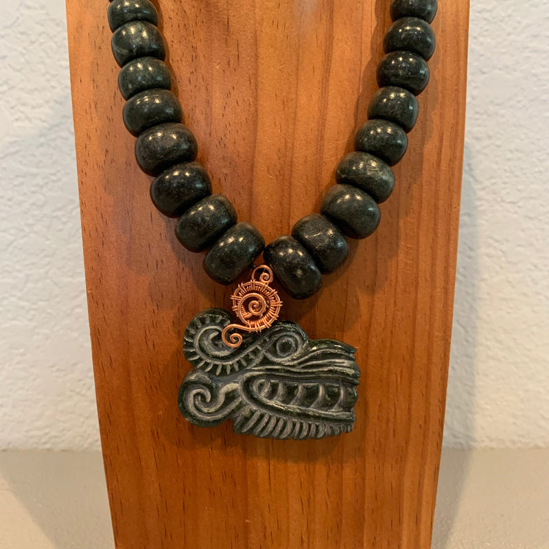 Necklace - Guatamala Jade Quetzalcoatl pendent 6