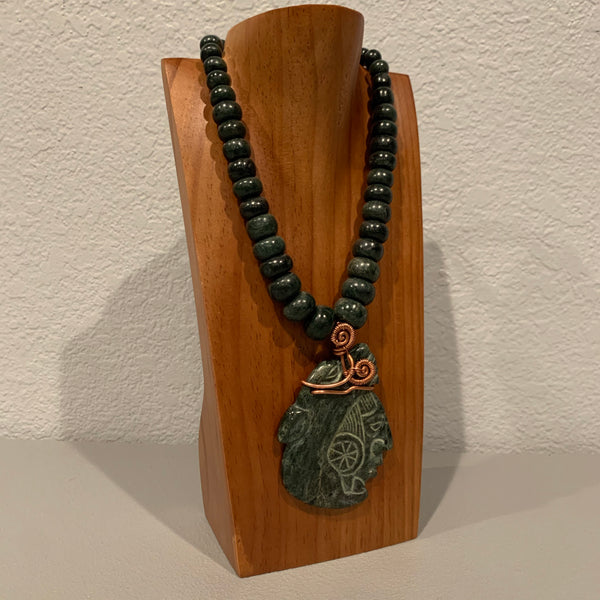 Necklace - Guatamala Jade Jaguar Warrior