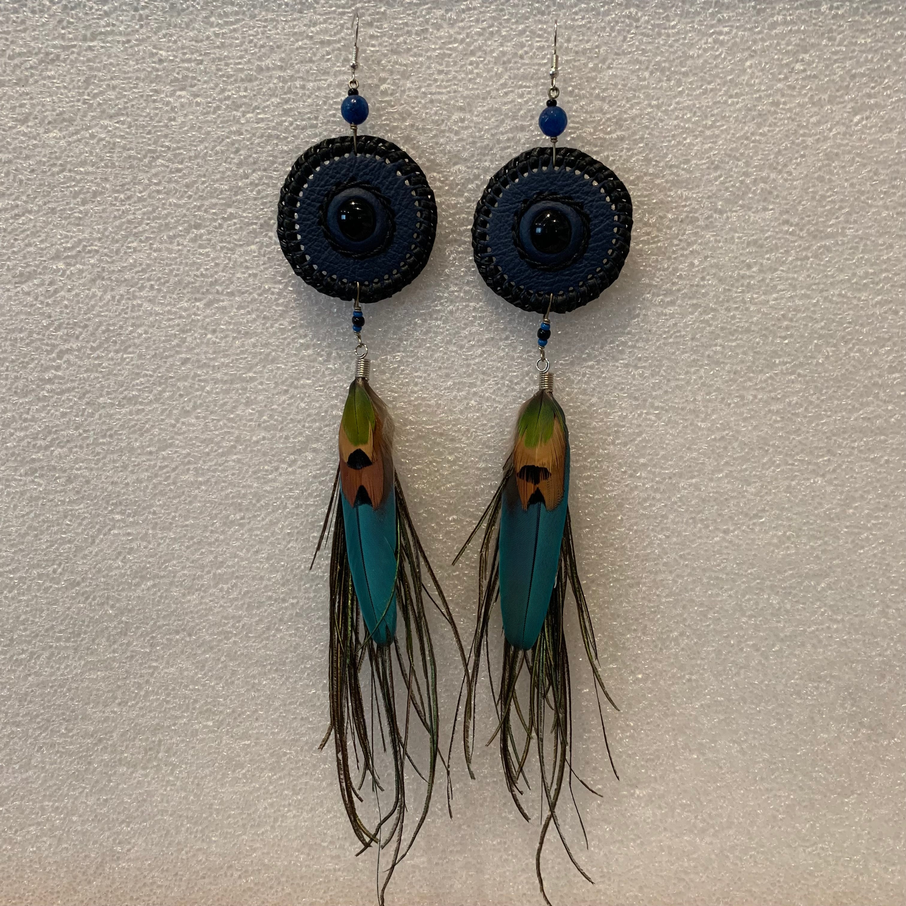 Leather n Feather Earrings 116