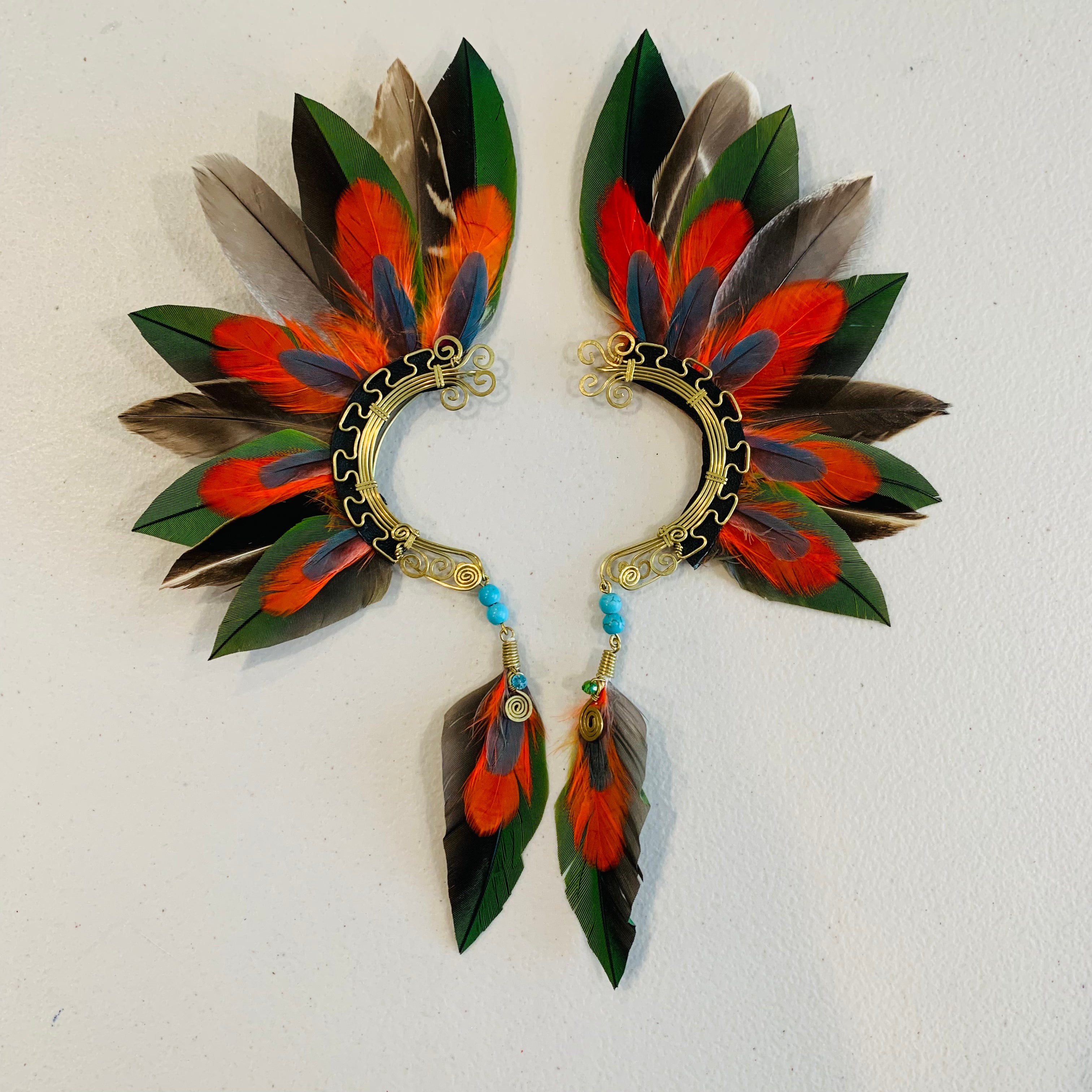 Feather wing cuff Earrings 889