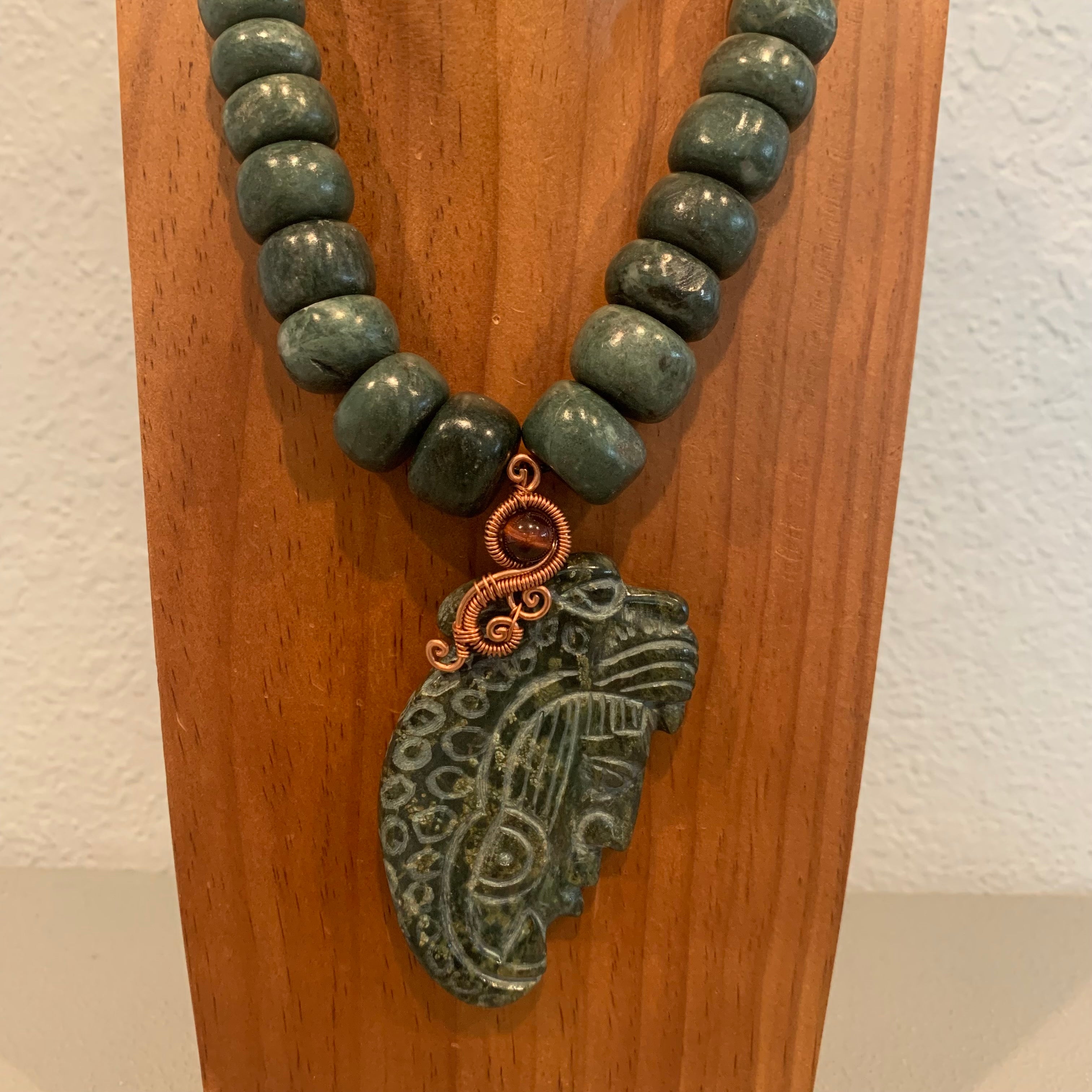 Necklace - Guatamala Jade Jaguar Warrior 5