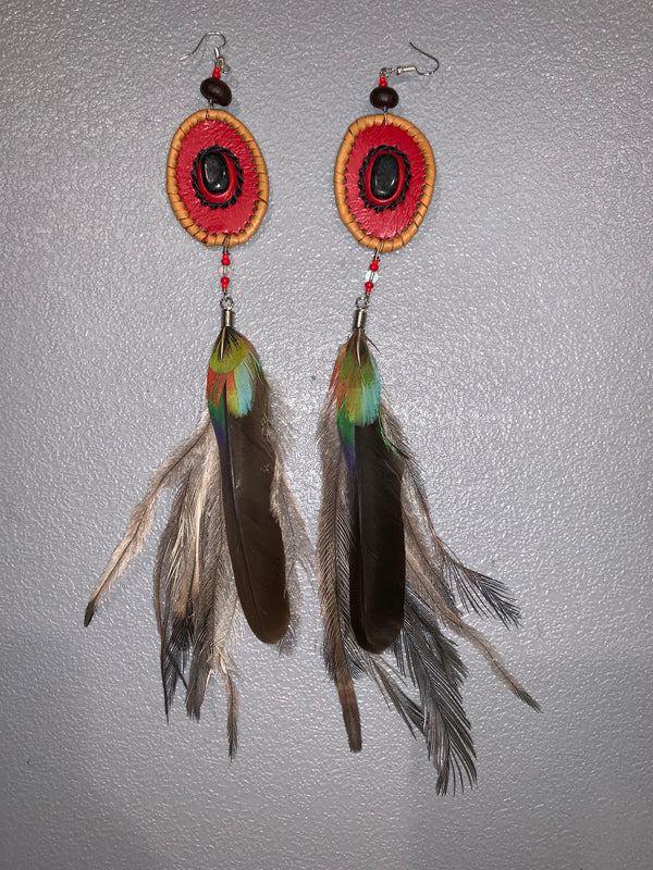 Leather n Feather Earrings 26