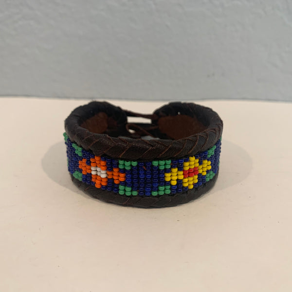 Beaded n leather bracelet 41