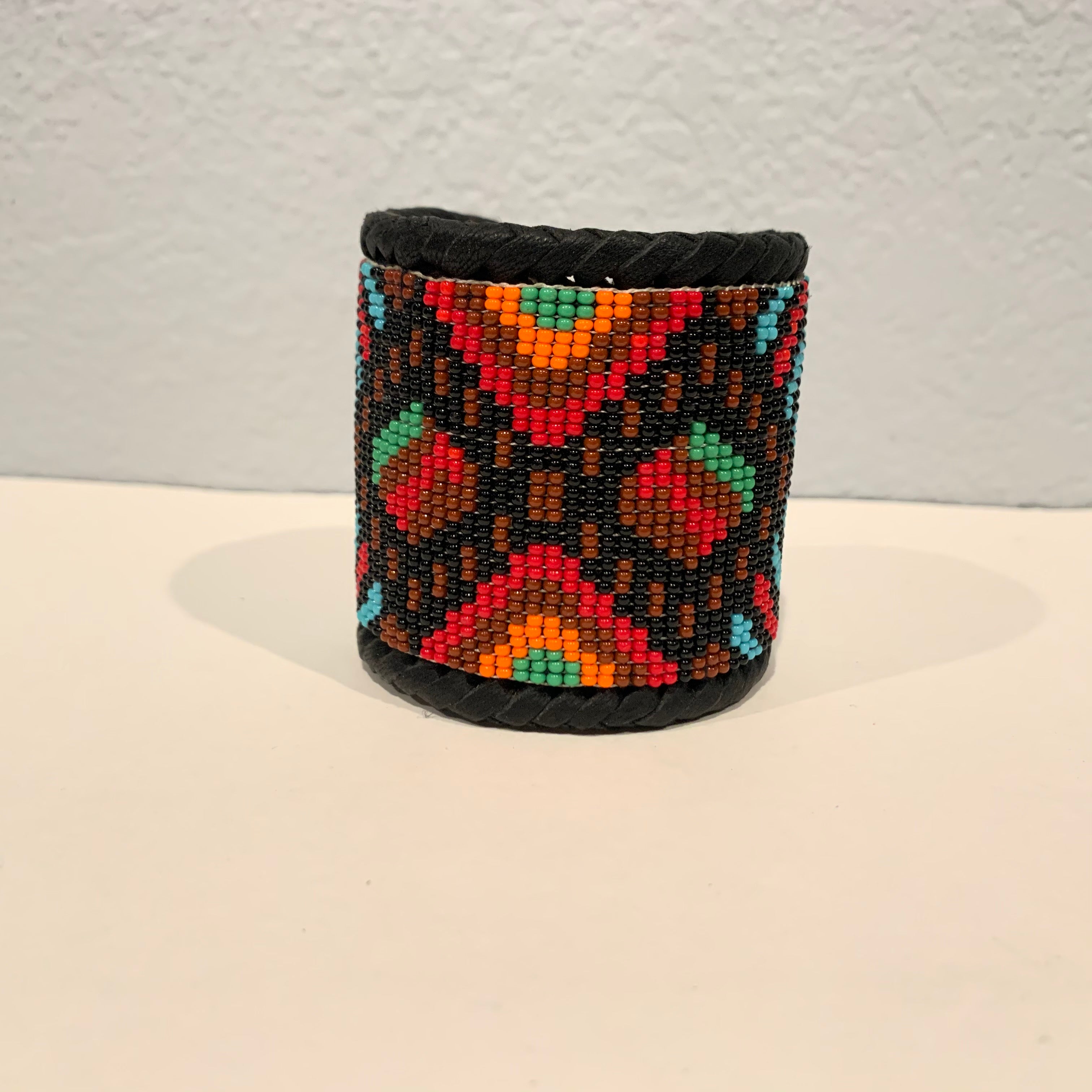 Beaded n leather bracelet 11
