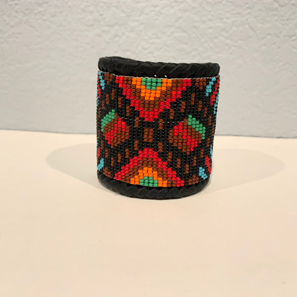 Beaded n leather bracelet 11