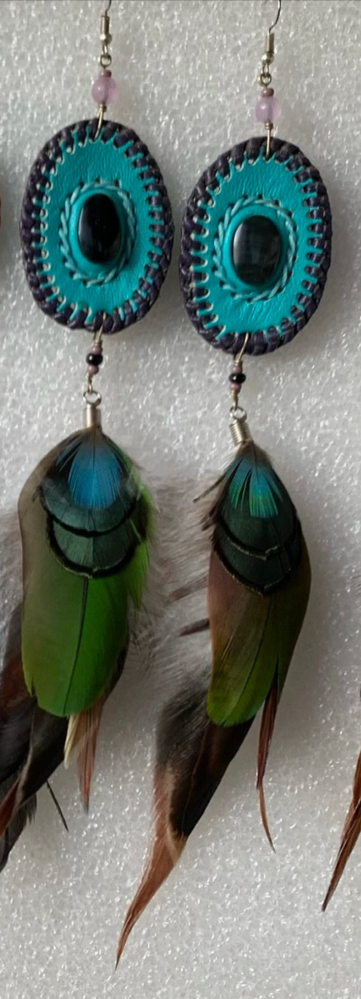 Leather n Feather Earrings 121