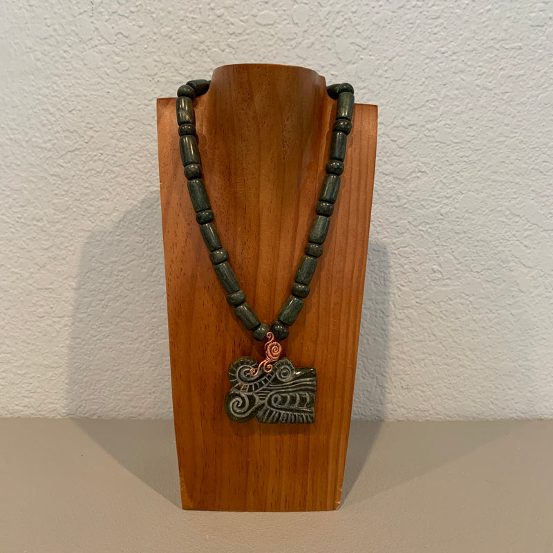 Necklace - Guatamala Jade Quetzalcoatl pendent