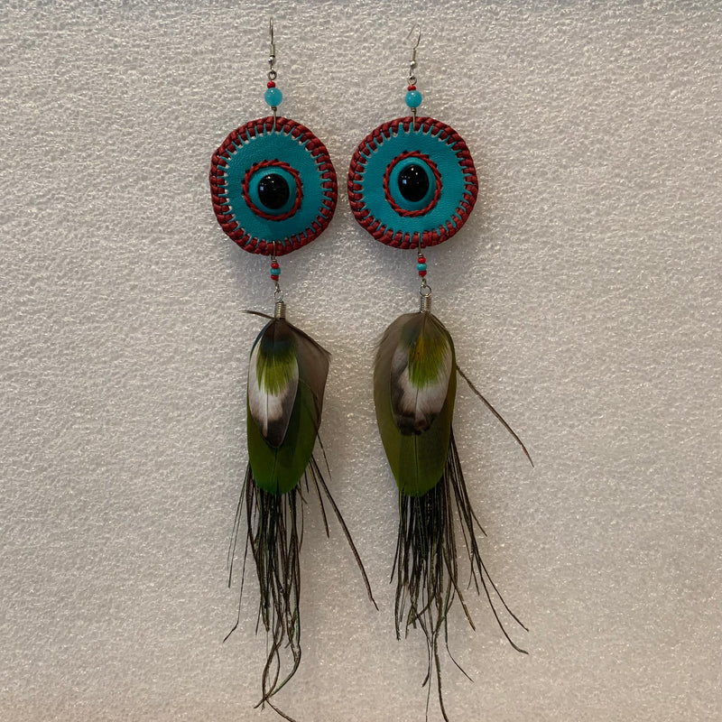 Leather n Feather Earrings 115