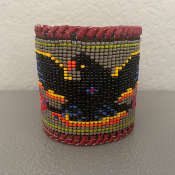 Beaded n leather bracelet 62