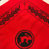 Bandana - 4 directions, red 22" x 22"