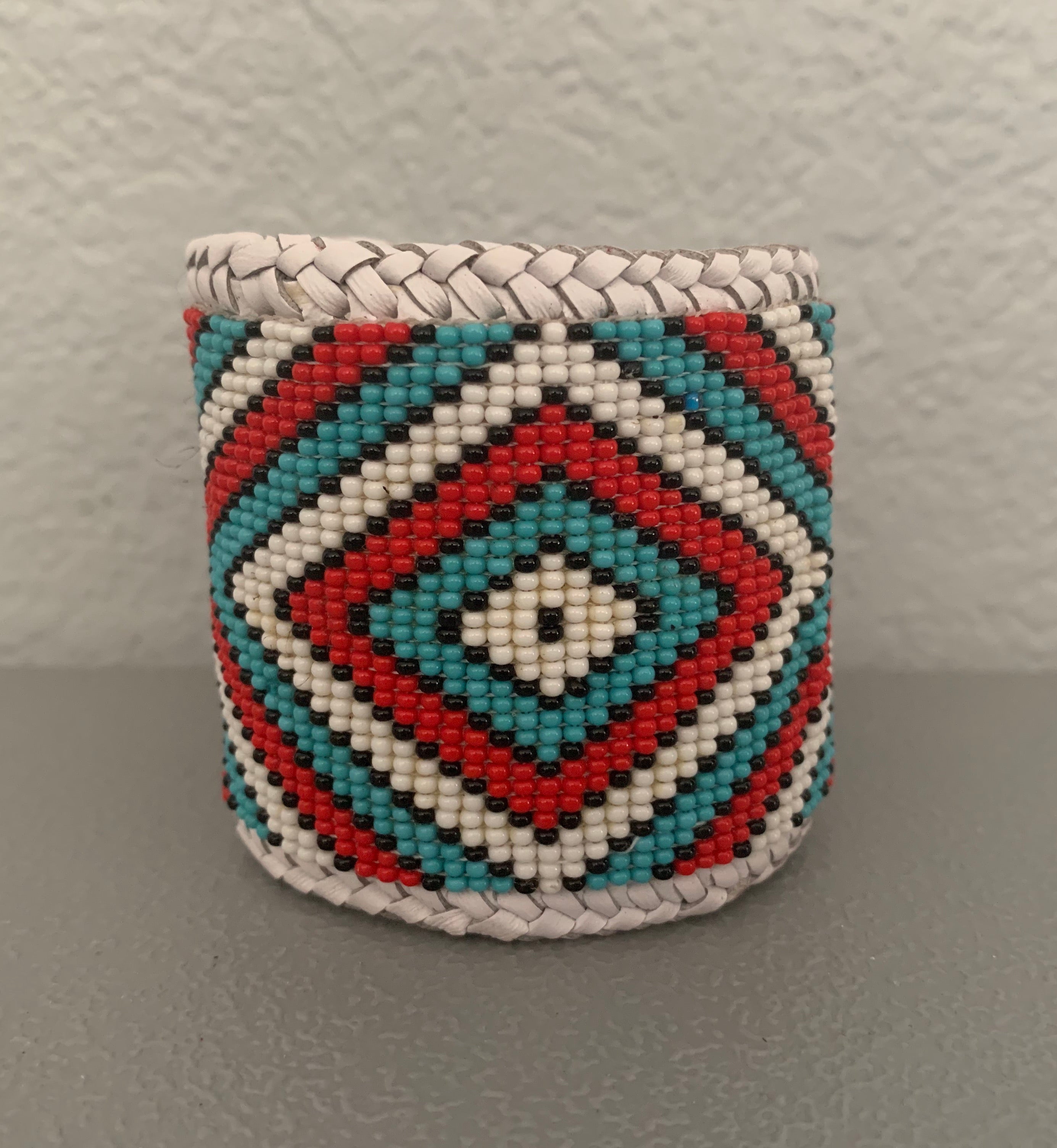 Beaded n leather bracelet 49