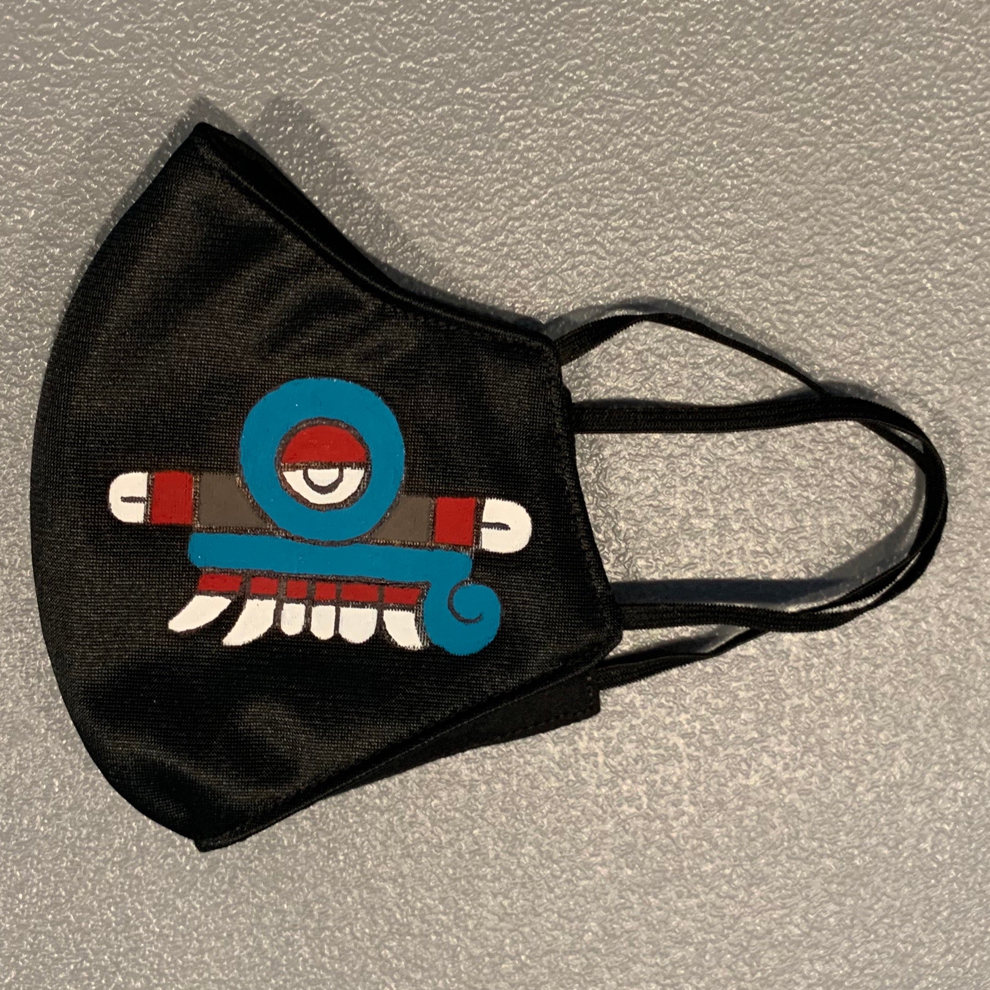 Face mask - hand painted Quiahuitl | Rain