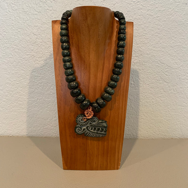 Necklace - Guatamala Jade Quetzalcoatl pendent 5