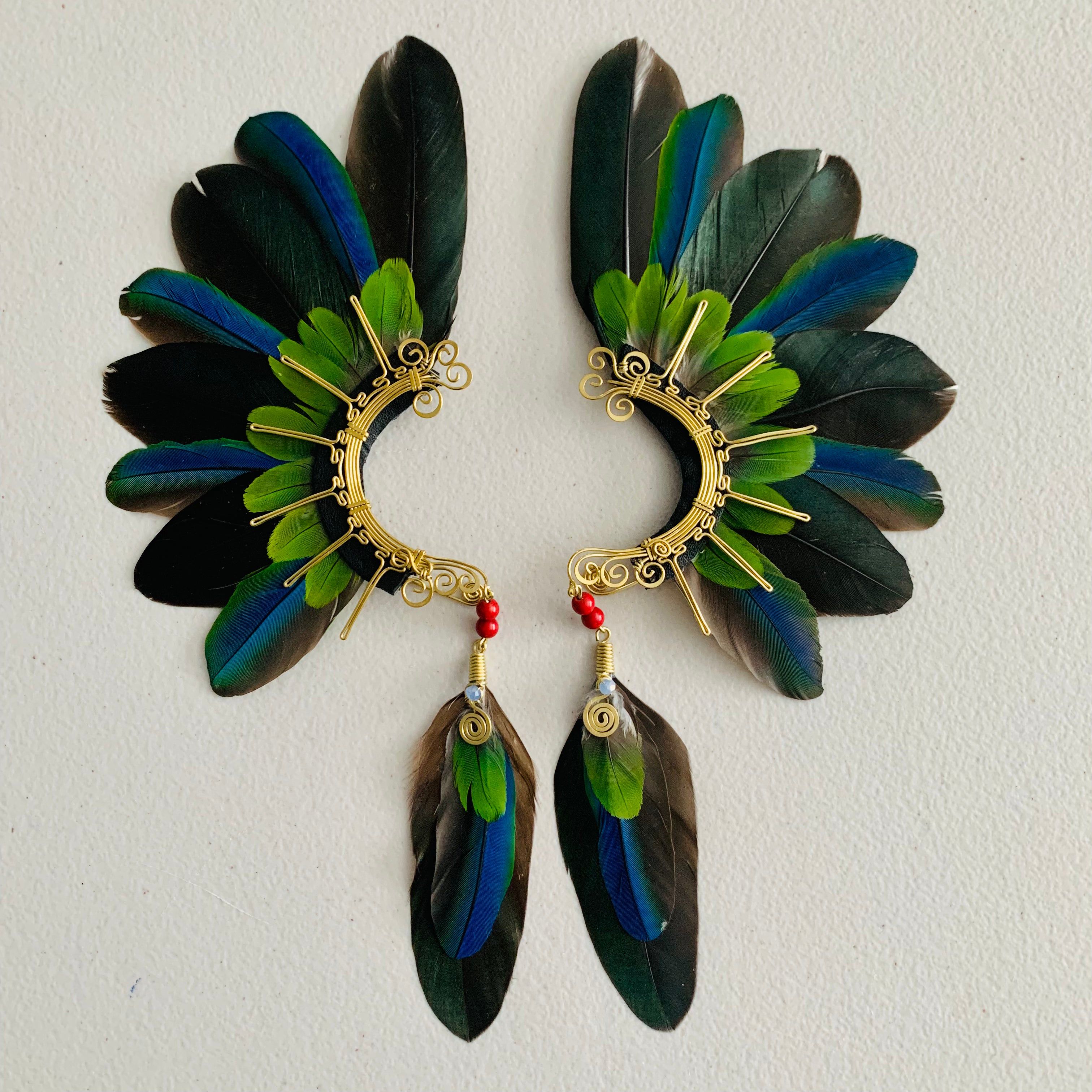 Feather wing cuff Earrings 841