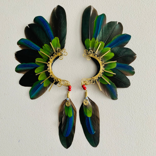 Feather wing cuff Earrings 841