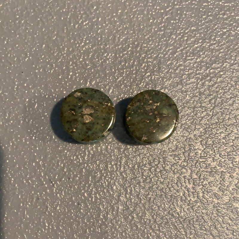 Earrings Jade plugs 13/16”