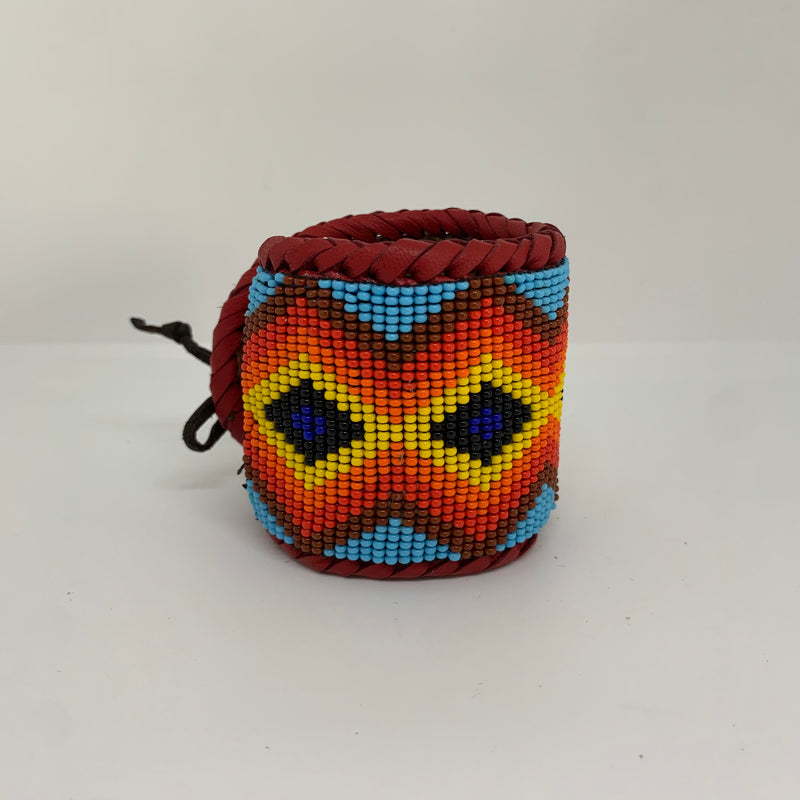 Beaded n leather bracelet 157