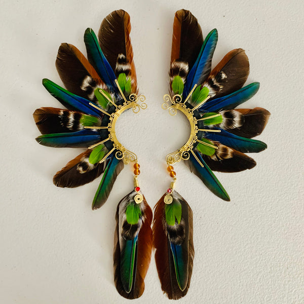 Feather wing cuff Earrings 772