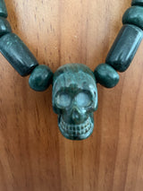 Necklace - Guatamala Jade and Skull pendent