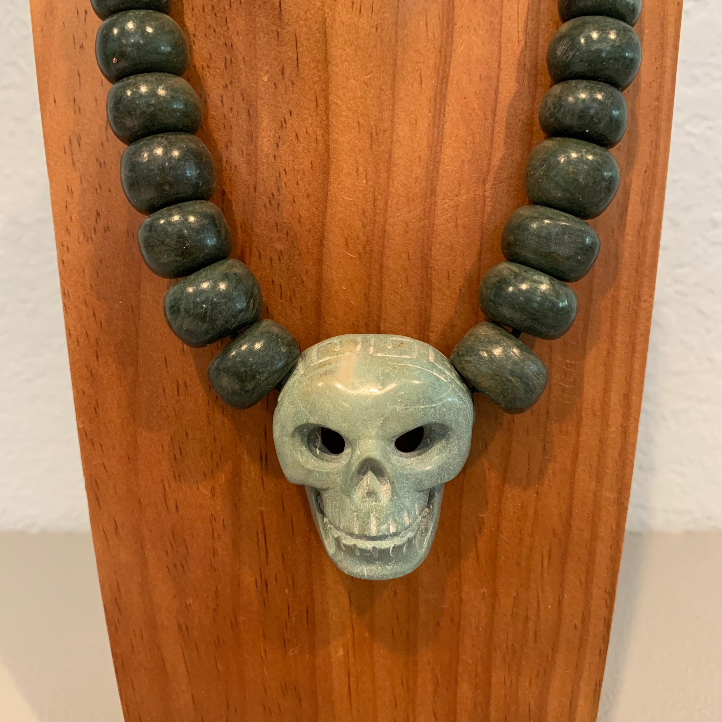 Necklace - Guatamala Jade & Skull