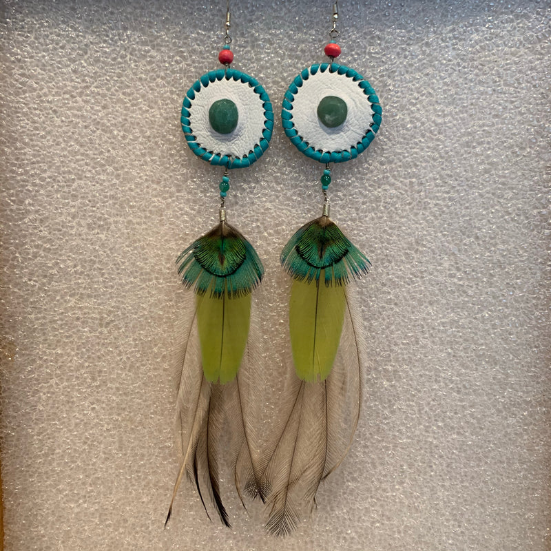 Leather n Feather Earrings 41