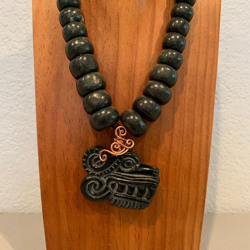 Necklace - Guatamala Jade Quetzalcoatl pendent 4